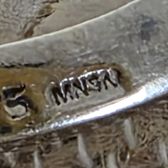 Vintage Double Chain Beaded Necklace With Sterling Silver And Stone Pendant - Picture 5 of 9